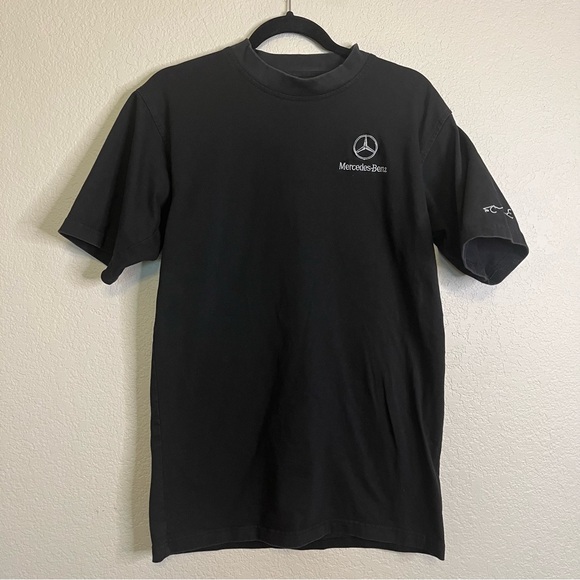 Mercedes Benz F1 Formula 1 Black Men's T-Shirt Vintage Early 2000s Size Small - Picture 1 of 6